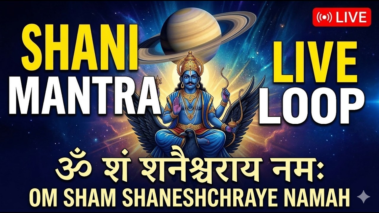 Powerful Shani Dev Mantra Loop | Om Sham Shaneshchraye Namah | Positive Energy & Peace