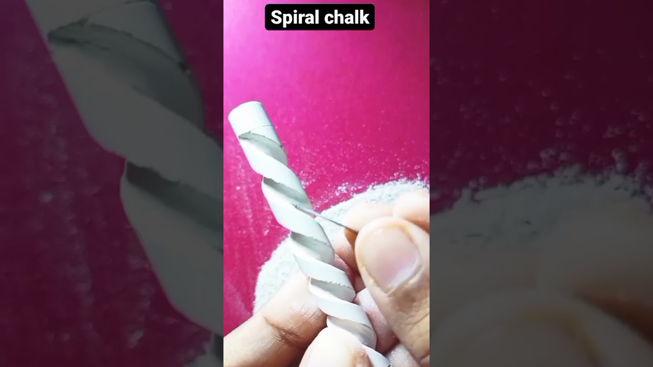 normal chalk turned into spiral #shorts #chalkcarving #chalkart