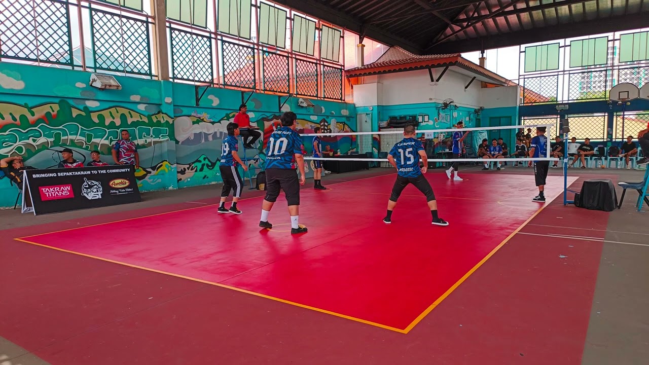 community Sports Sepak Takraw league U21 ( P2R A vs Yishun st ) Quarter final