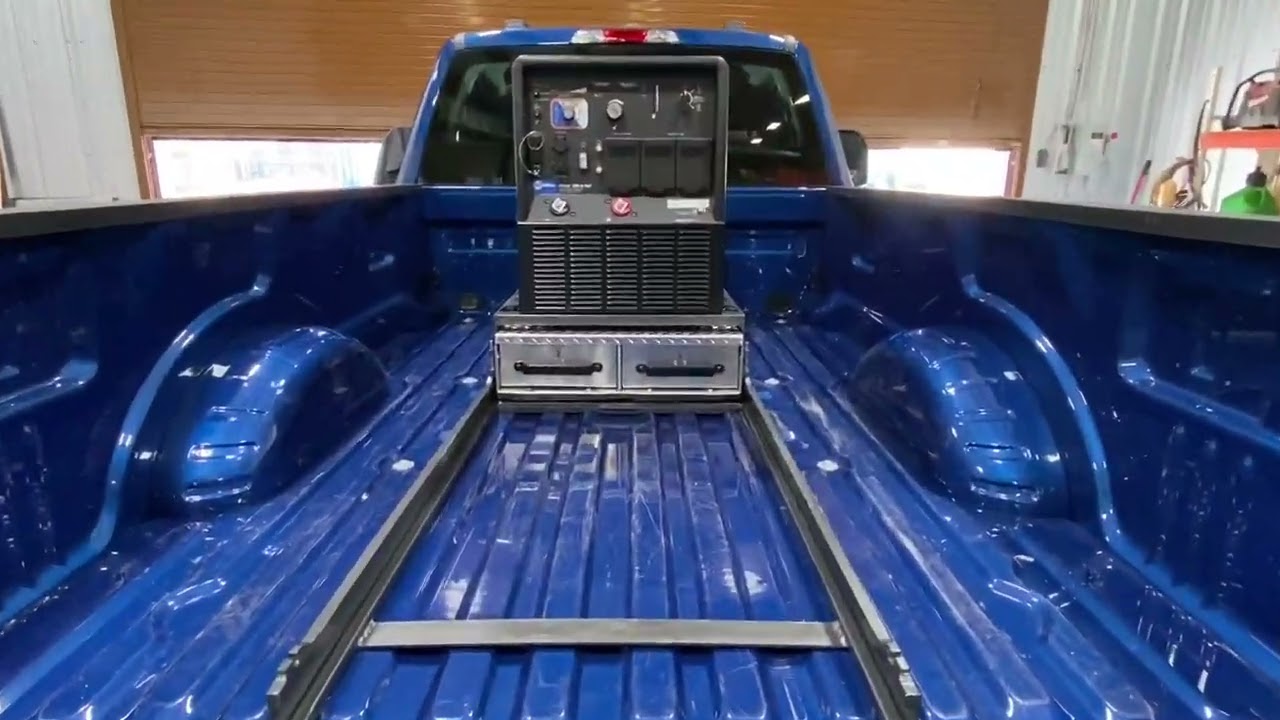 DIY Sliding Welder rack and drawers F350 Super Duty Godzilla 7.3 4x4