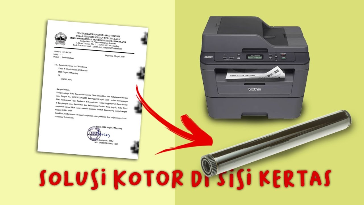 Tutorial ganti drum atasi hasil copy belang dan kotor dipinggir kertas brother L2540 L2700 L2740
