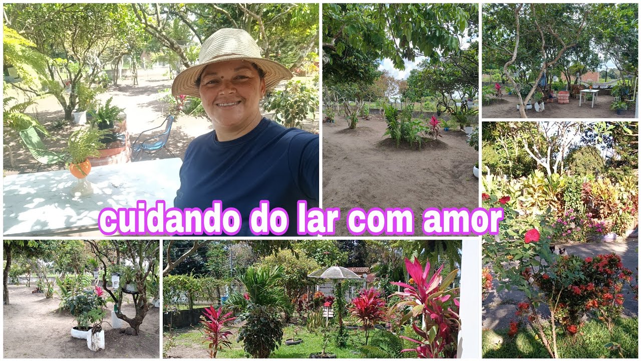 Rotina simples da roça/ limpeza no quintal + mais um recebi de milhões + reguei as plantas do jardim