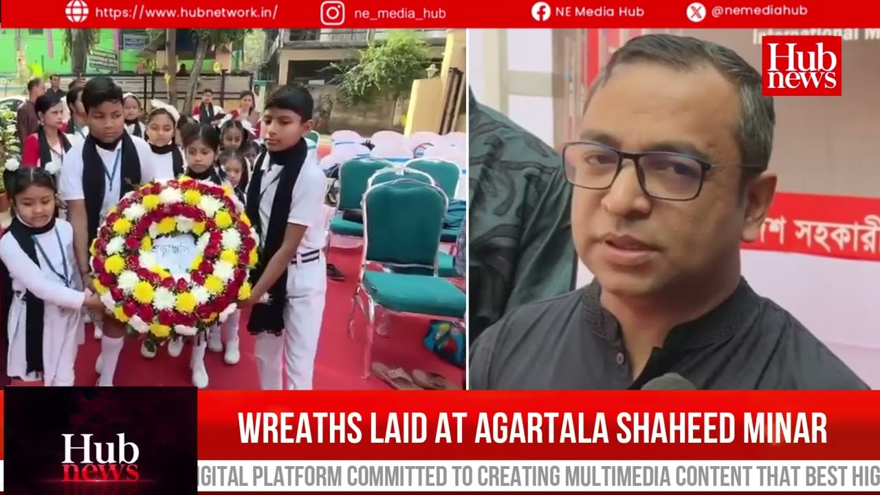 Agartala Bangladesh Mission Honors Language Martyrs with Half-Mast Flag and Floral Tributes