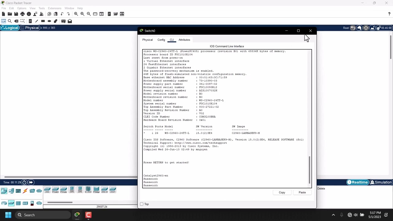 Recovering Cisco Switch Password