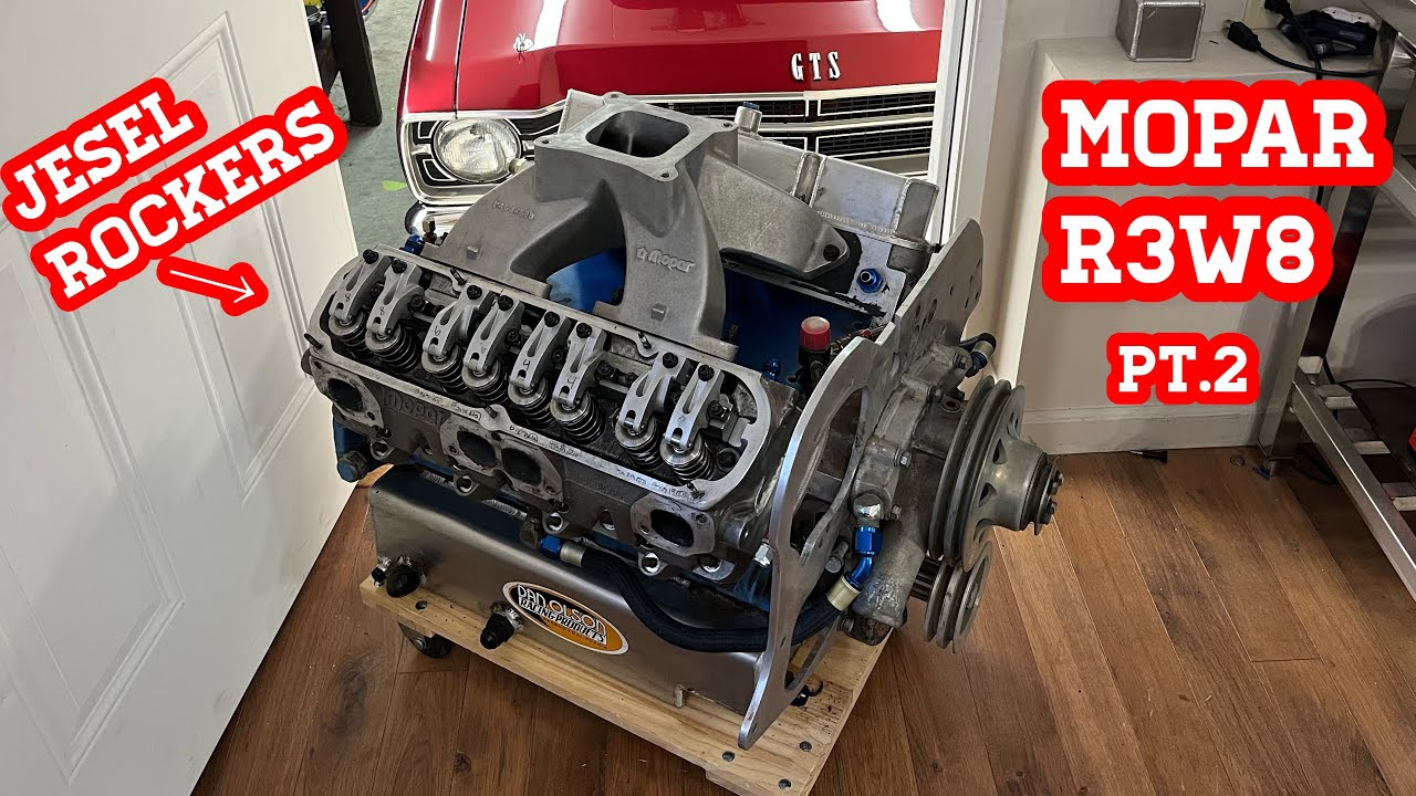 Dodge NASCAR R3W8 update video. Jesel valve train! 