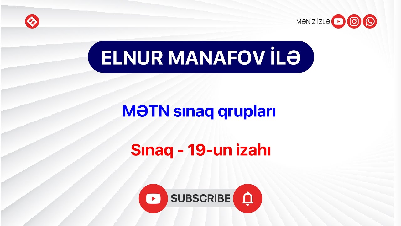 Mətn sınaq qrupları - sınaq-19