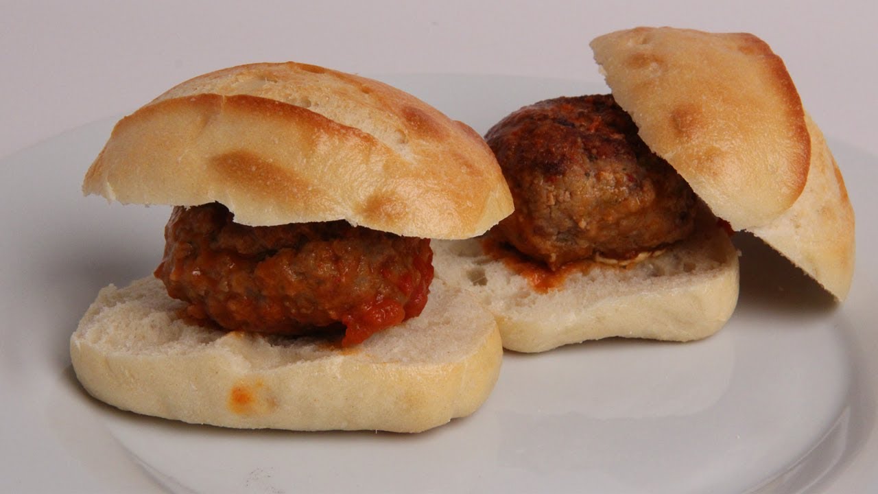 Mozzarella Stuffed Meatball Sliders Recipe - Laura Vitale - Laura in the Kitchen Episode 394