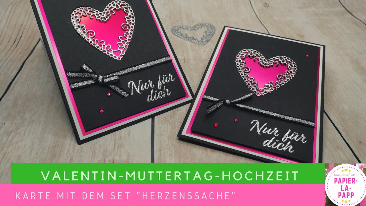Karte zu Valentin - Muttertag - Hochzeit | Herzenssache | Sahnetörtchen | Stampin´Up!
