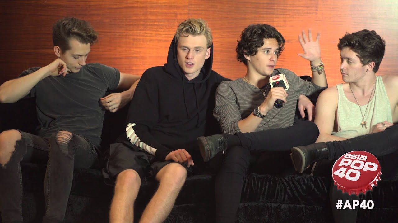 The Vamps chat to Dom Lau on Asia Pop 40 at the Hard Rock Cafe, Singapore