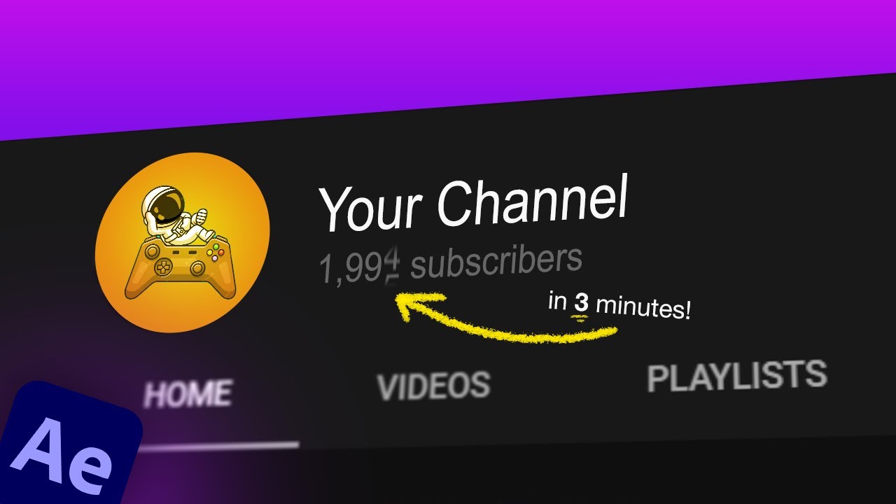 EASILY Create a Subscriber Count-Increasing Video in After Effects!