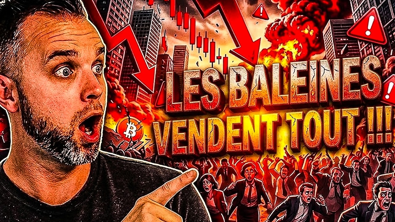 🚨 BITCOIN - LES WHALES VENDENT MASSIVEMENT !!! 👑 Analyse Bitcoin FR ⚡