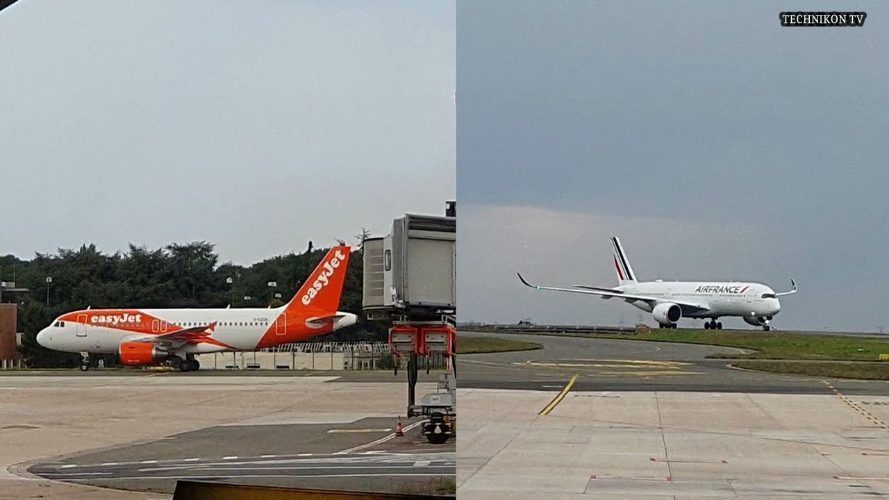 AIRFRANCE AIRBUS A350 - EASYJET A320 LANDED AT ORLY INT'L AIRPORT