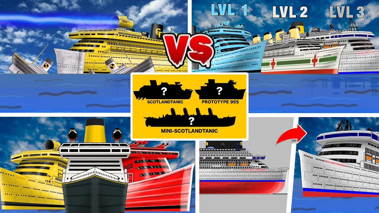 DIAMONDTANIC, MEGA-BRITANNIC, AND MEGA-COSTA CONCORDIA Training FULL ANIMATIONS