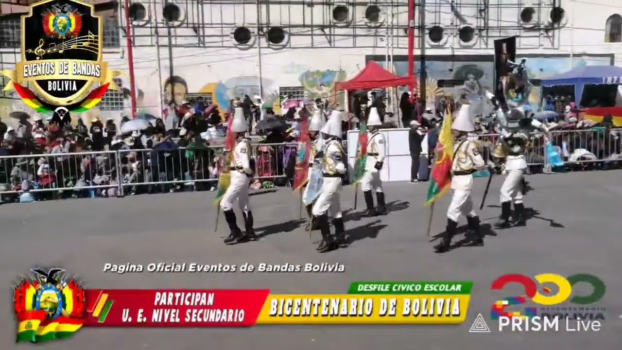 DESFILE CIVICO ESCOLAR NIVEL SECUNDARIO ORURO - CONMEMORANDO EL BICENTENARIO DE BOLIVIA