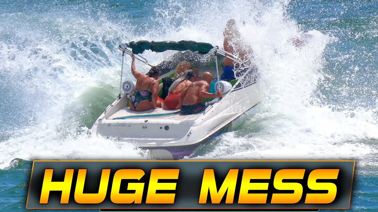 SECONDS FROM TRAGEDY AT HAULOVER INLET!!  !! BOAT ZONE