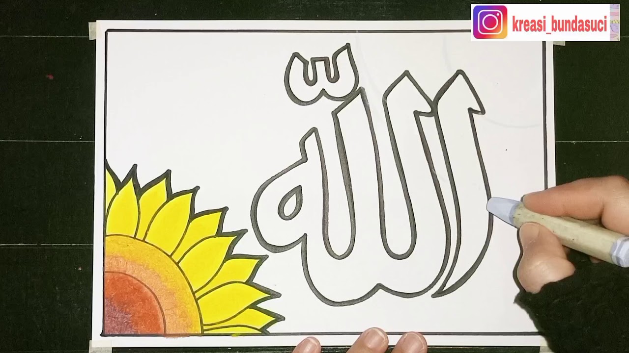 Cara menggambar kaligrafi simpel untuk pemula - bunda suci