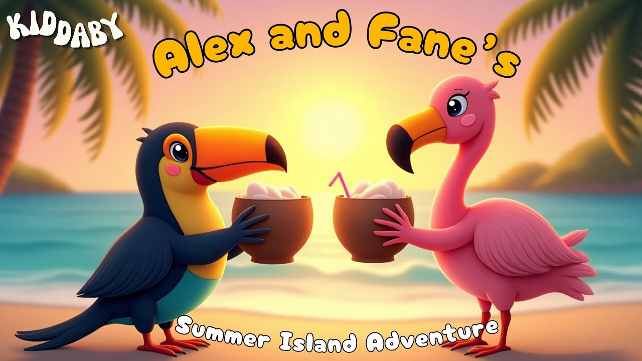 Alex and Fane’s Summer Island Adventure ☀️🌴 Calming Bedtime Story to Help Kids Sleep 🌙