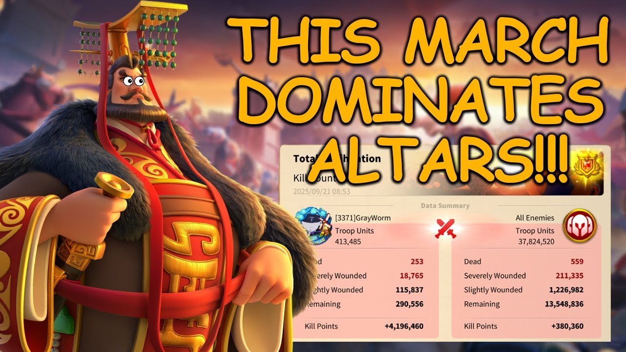 THE 3 BEST MARCHES IN ALTARS! Rise of Kingdoms