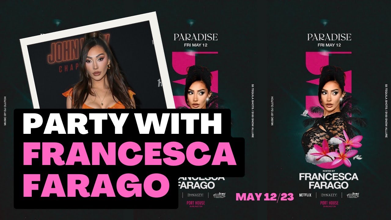 PARTY with NETFLIX STAR - FRANCESCA FARAGO