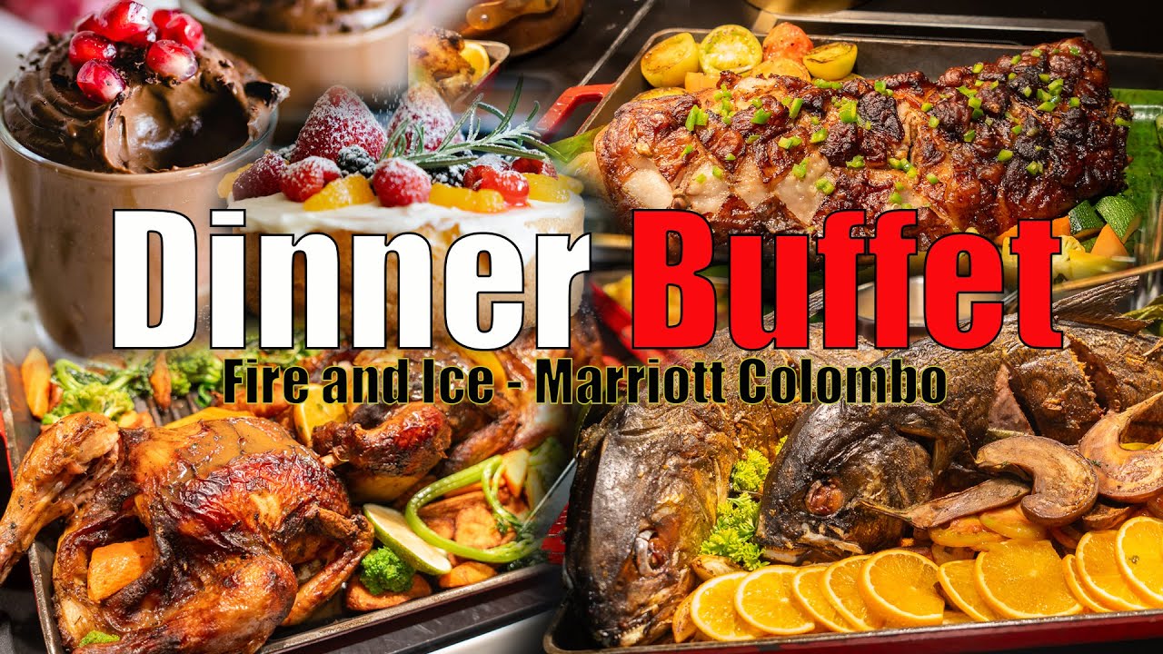 බඩ පැලෙන්න කන්න කැමති අයට නත්තල් මාසේ  | Courtyard by marriott Dinner buffet | christmas buffet