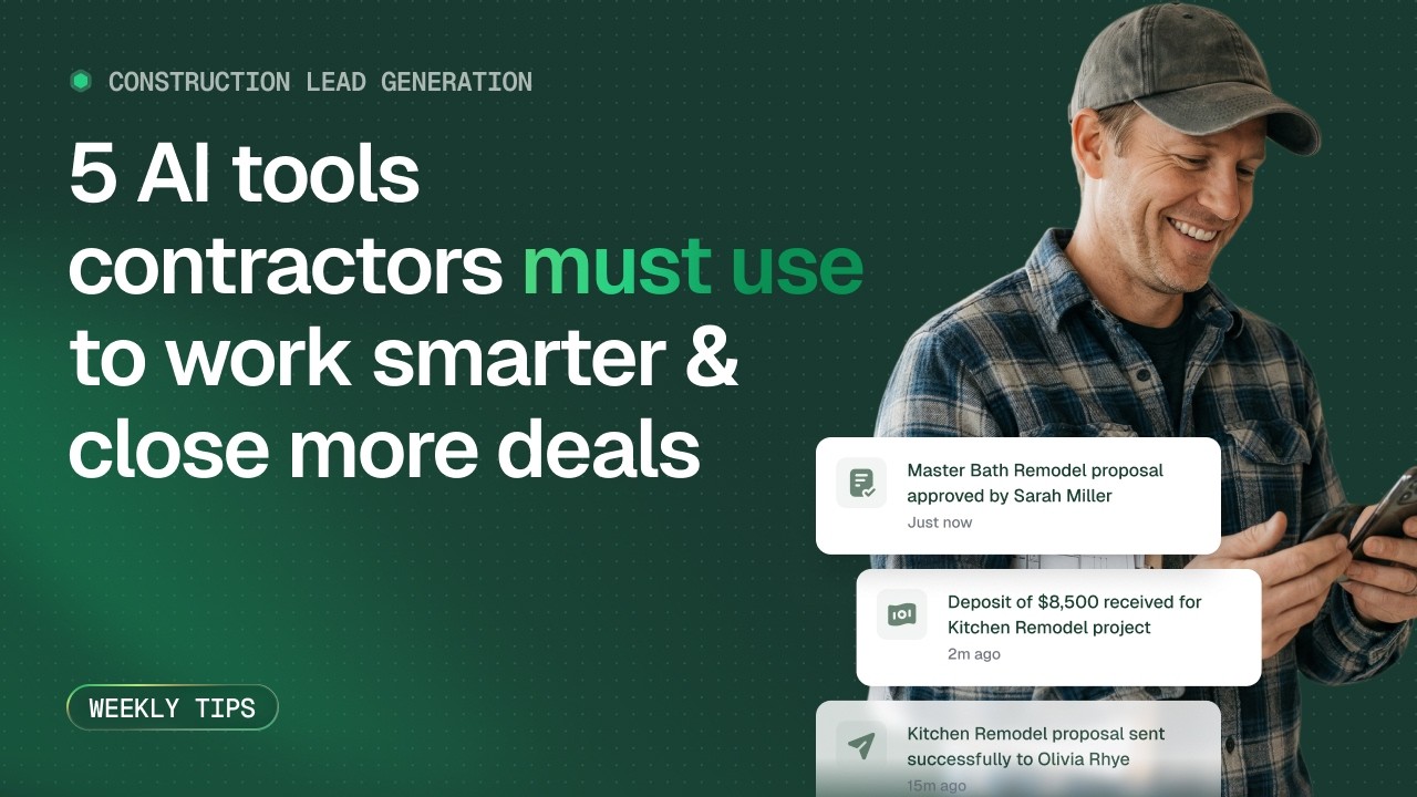 5 AI Tools Contractors Must Use to Work Smarter & Close More Deals