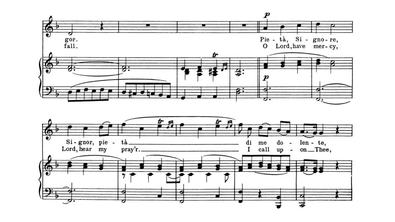 Stradella: Piet&agrave; Signore (score video)