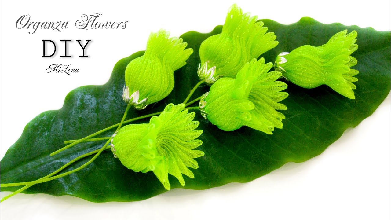 DIY MAGIC ORGANZA FLOWERS / ЦВЕТЫ ИЗ ОРГАНЗЫ, МК