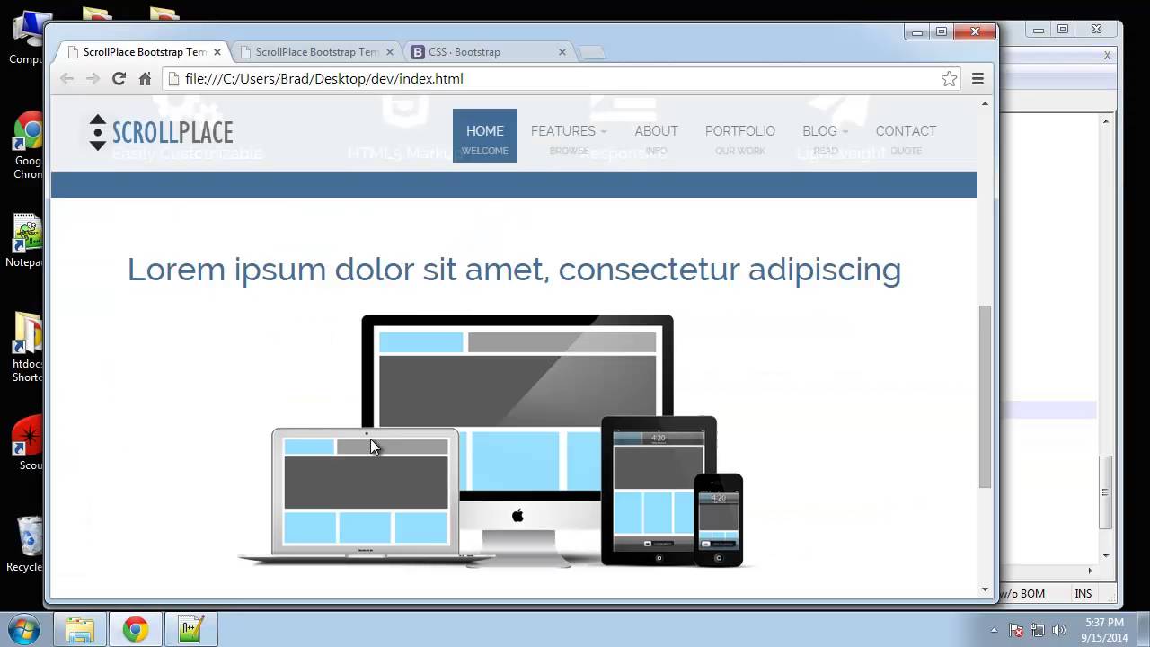 Learn How to Create an Animated Bootstrap Template with HTML - Part 5