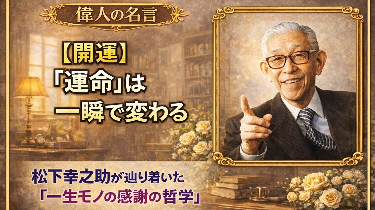 ​【魂の仕事術】松下幸之助が教える「逆境を恩恵に変える」唯一の方法。2026年、自分の道を信じる勇気が湧く動画