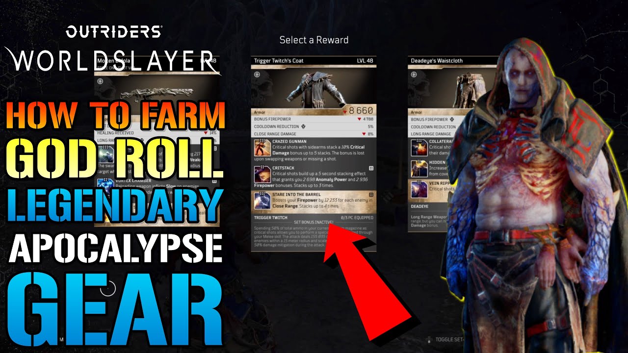 Outriders: Worldslayer BEST APOCALYPSE LEGENDARY FARM! How To Get GOD ROLL Legendary WEAPONS & GEAR