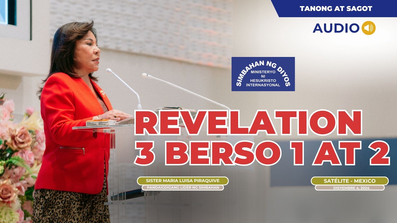 Q&A Revelation 3 berso 1 at 2 - Sister Maria Luisa Piraquive #IDMJI #CGMJCI
