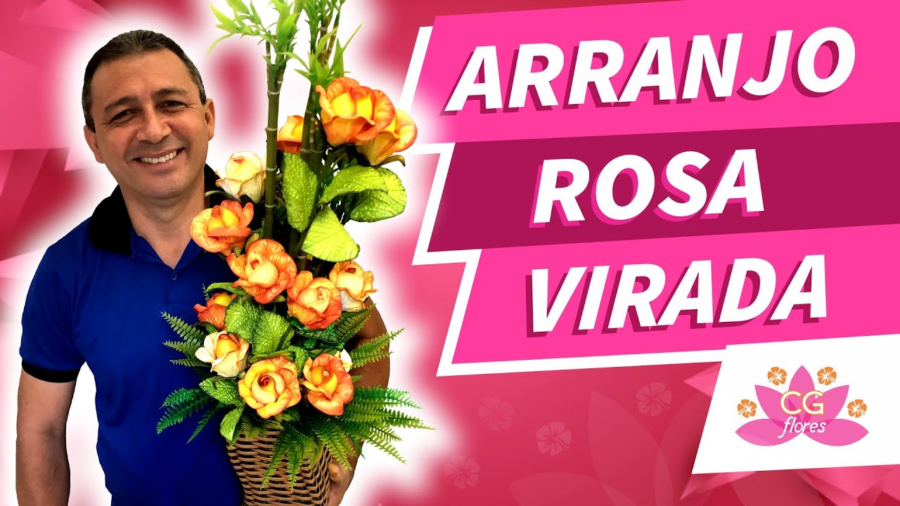 ROSA VIRADA | ARRANJO ESTILO IKEBANA | PASSO A PASSO