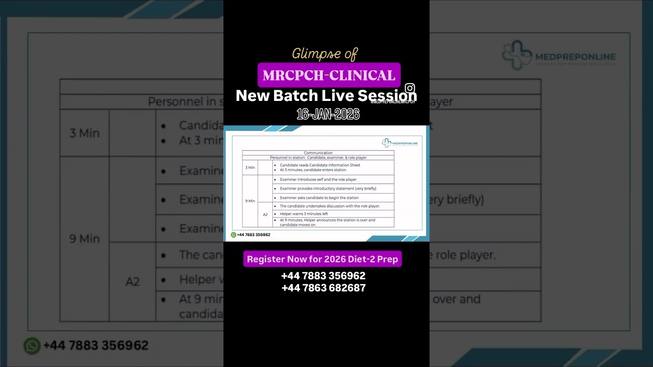 Краткий обзор клинической онлайн-сессии MRCPCH.