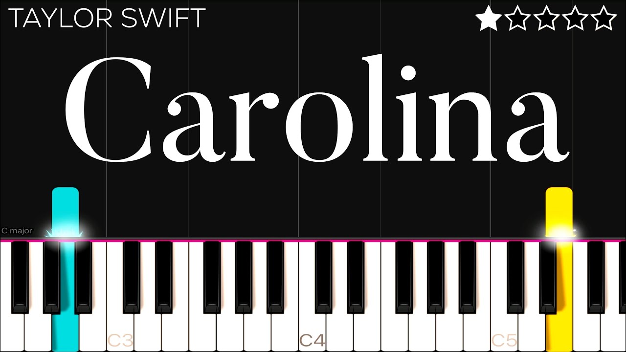 Taylor Swift - Carolina (From the Motion Picture Where The Crawdads Sing) | EASY Piano Tutorial