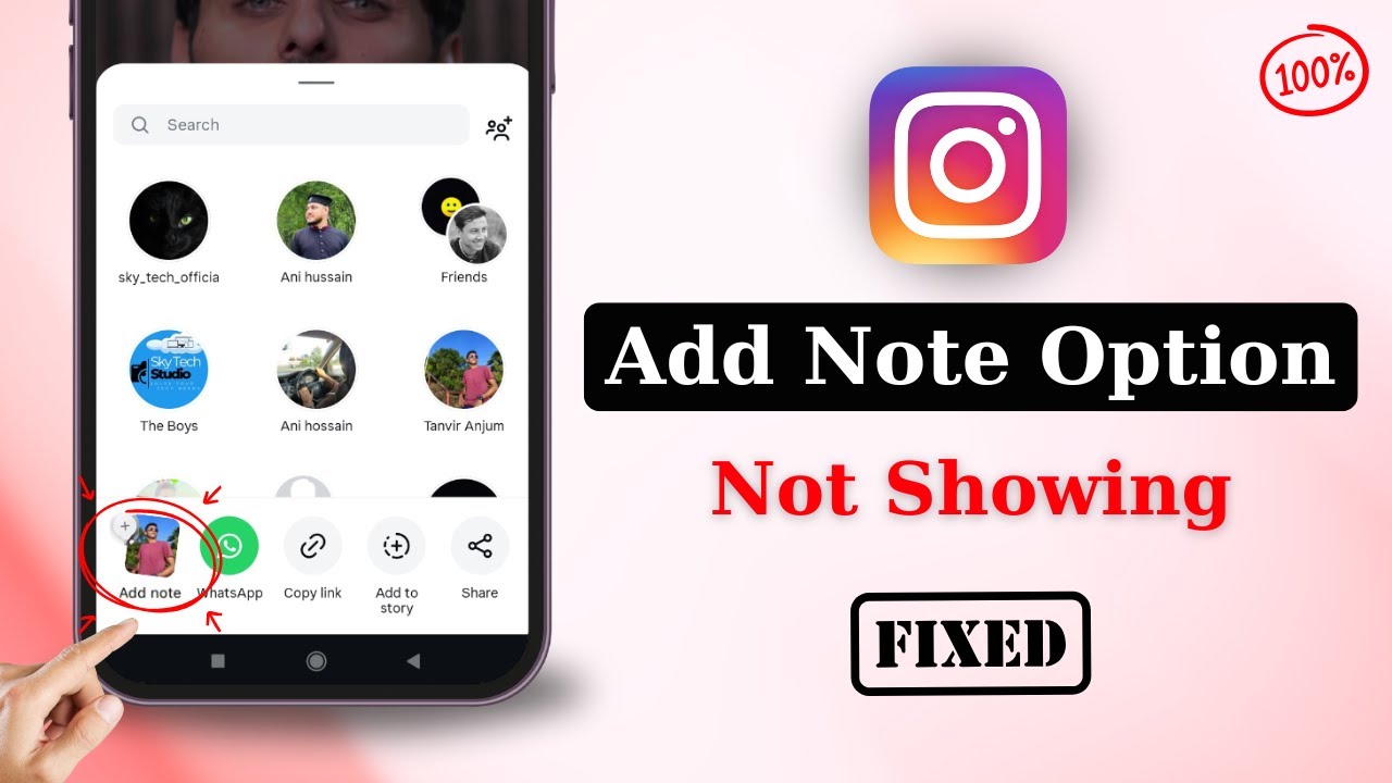 Fix Instagram Reels Add note Option Not Showing Problem | Add notes Option Not Showing in Instagram