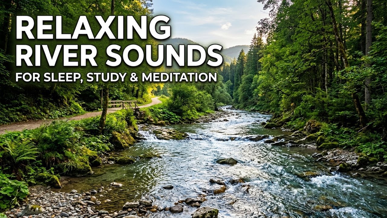 Tranquil Forest Ambience with Tranquil River Flow for Sleep Study Meditation and Inner Peace