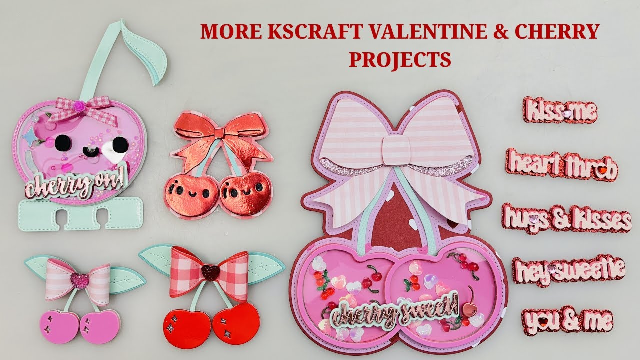 KSCRAFT Valentines Cherry Project Shares #kscraft @kscraft1652 #valentinescrafts #craft #papercraft