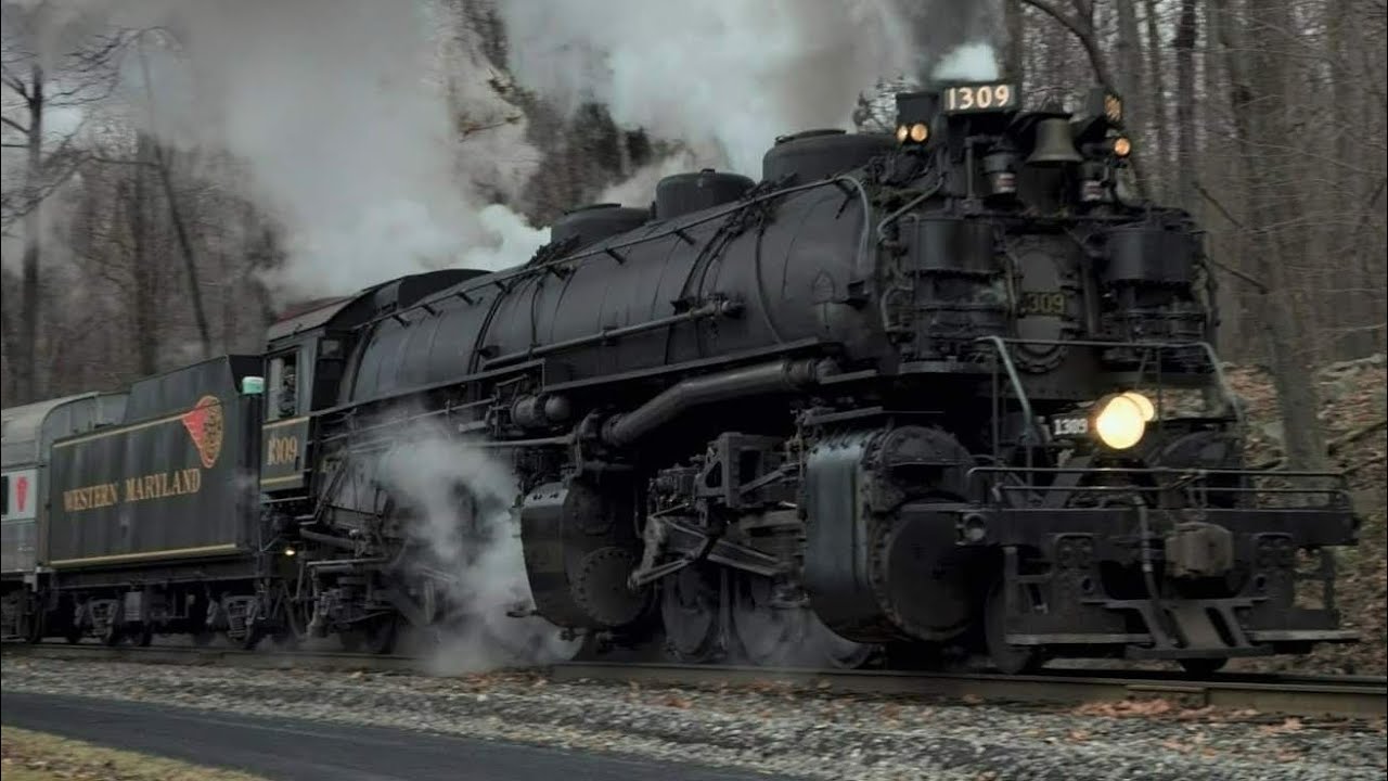 [4K] Polar Express Steam Train - Western Maryland 1309