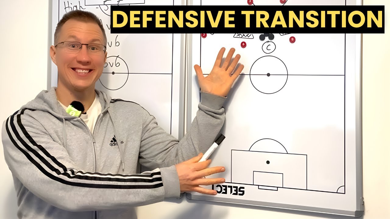 5 Defensive Transition Drills To Stop Counter Attacks | 1433 vs 1442 Formation | UEFA C/B Coaching