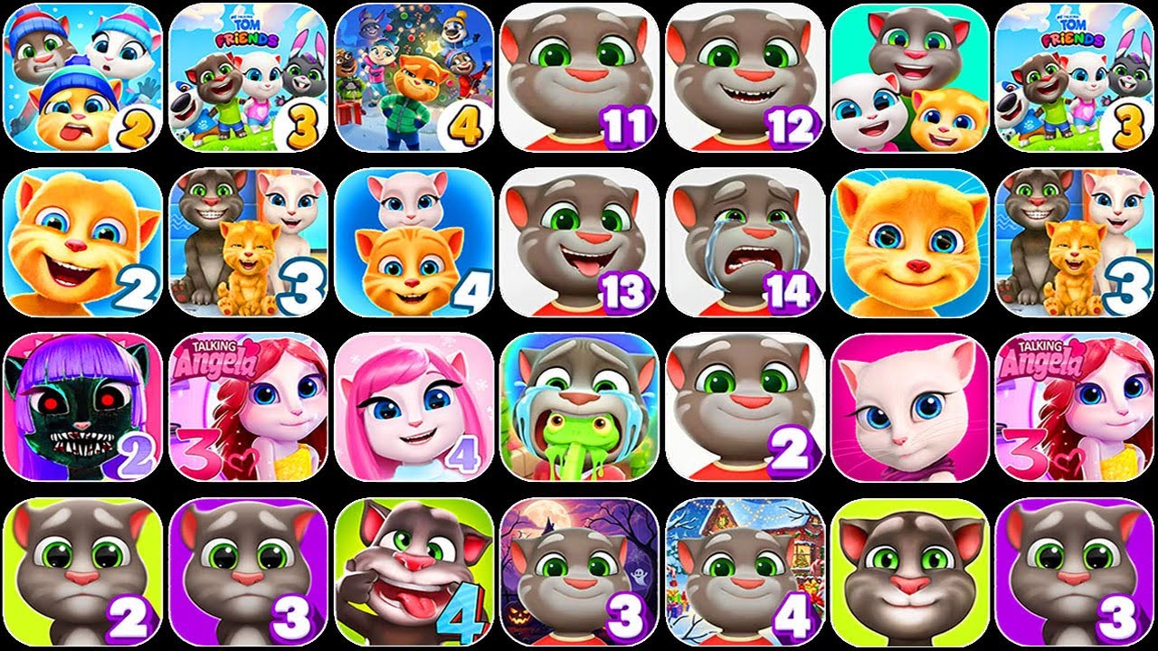Talking Tom,Annoying Uncle,My Hank,Talking Angela,Talking Ginger,Talking Ben,Tom Gold Run,My Tom