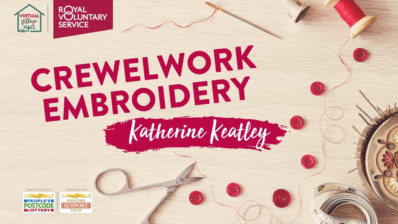 Easy Crewelwork Tutorial for Beginners || Crafts with Katherine Keatley