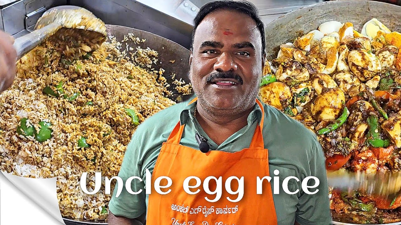 | Bangalore Famous Uncle Egg Rice Corner | Making Egg Chilli Fried Rice (Full Recipe) #eggrice