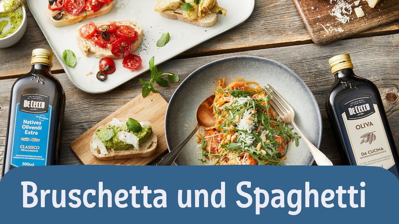 Bruschetta-Variationen und Pasta mit Garnelen 🍝| REWE Deine Küche