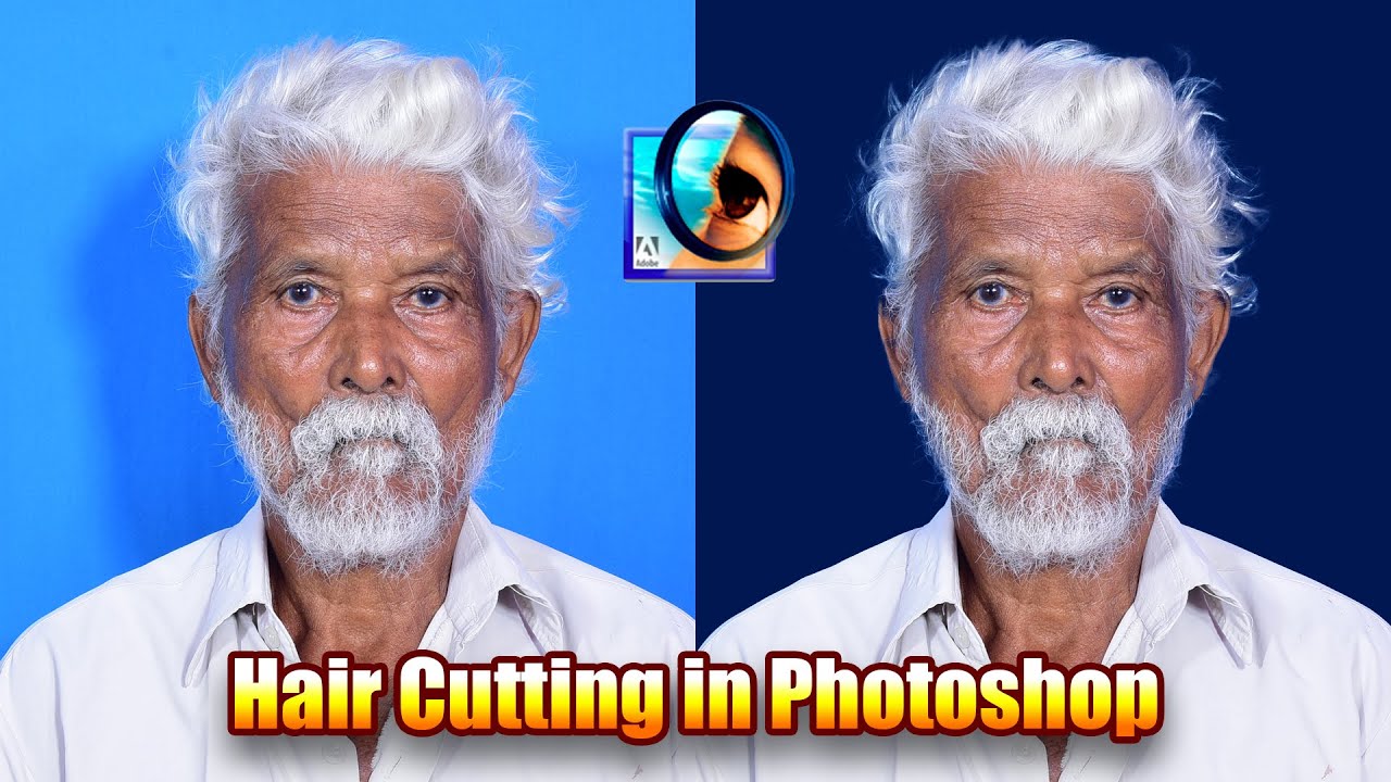 White Hair Cut in Adobe Photoshop 7.0 Tamil - இந்திரா புகைப்படக் கலைக்கூடம்