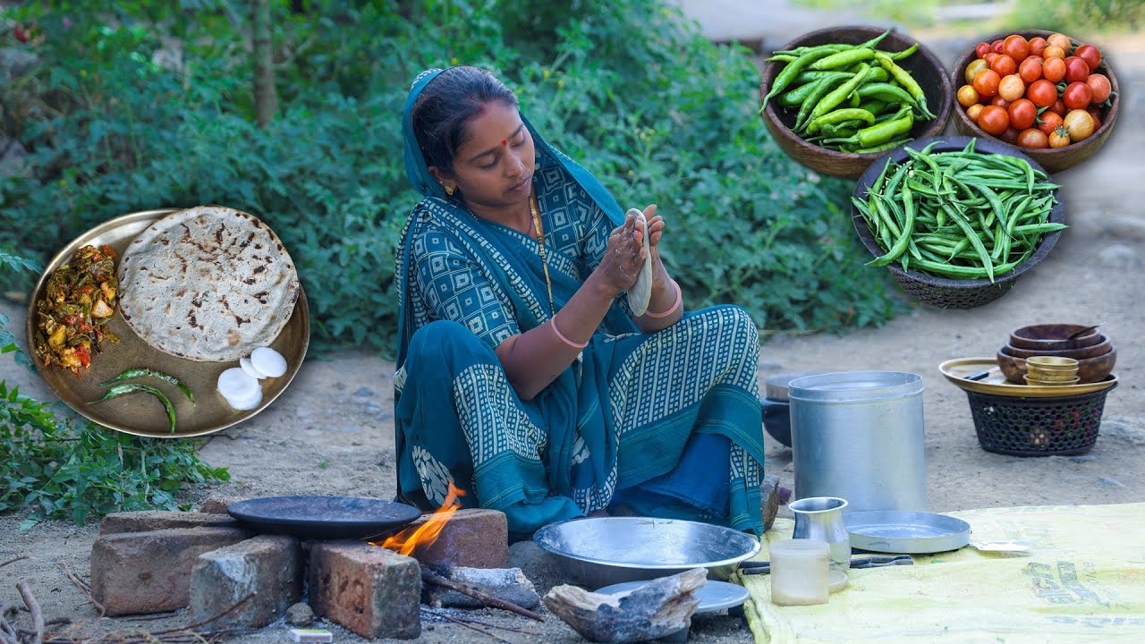 Gujarat Village Style Valor Recipe | Gujarat Village Style Lunch Cooking  | Winter Special Food