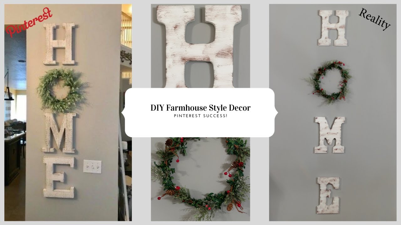 DIY Farmhouse Style Home Decor | HOME Sign with Interchangeable 