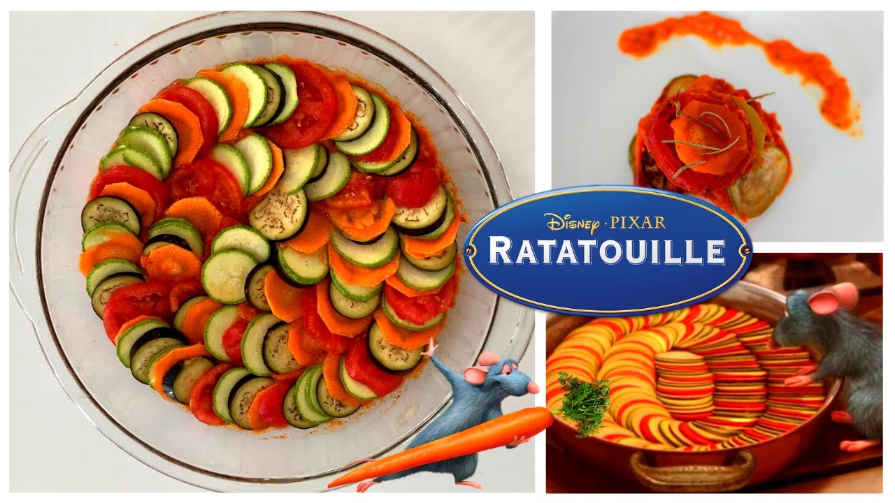 خلطبيطة بالصلصة علي طريقة الفار 🐭 الطباخ (Ratatouille) 🤩