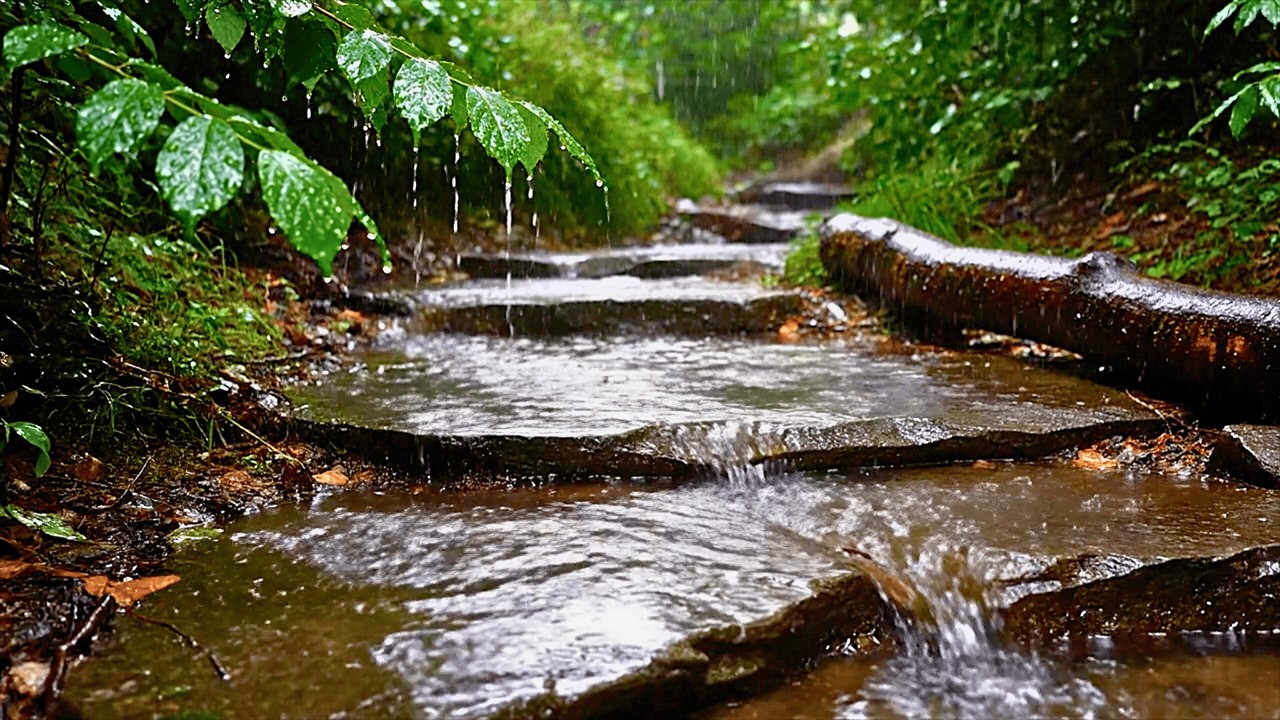Relaxing Rain Sounds for Study and Focus 🌿 Relieve Stress with Soothing Rain in the Rainforest