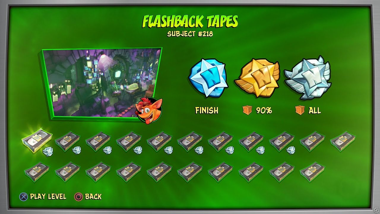 Crash Bandicoot 4 - 106% Walkthrough, Part 45: Subject #218 (Platinum Flashback Relic)