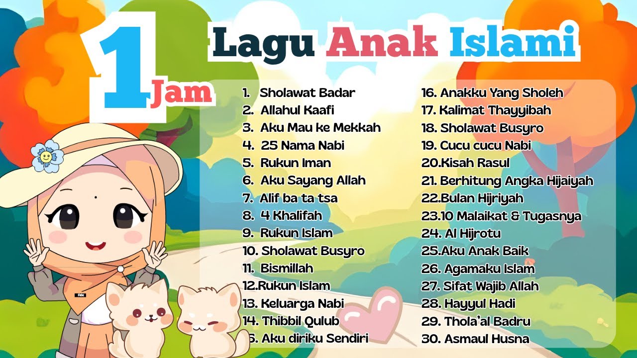 Lagu Anak Islami - Sholawat Badar, Allahul Kaafi, Rukun Islam, Rukun Iman, dan Aku Mau ke Mekkah
